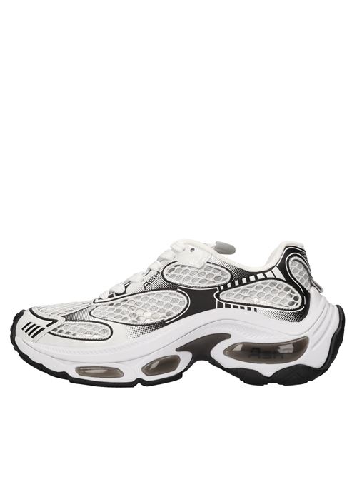 Sneakers in ecopelle e tessuto ASH | DRAGON PATENT MICROFIBERBIANCO-ARGENTO